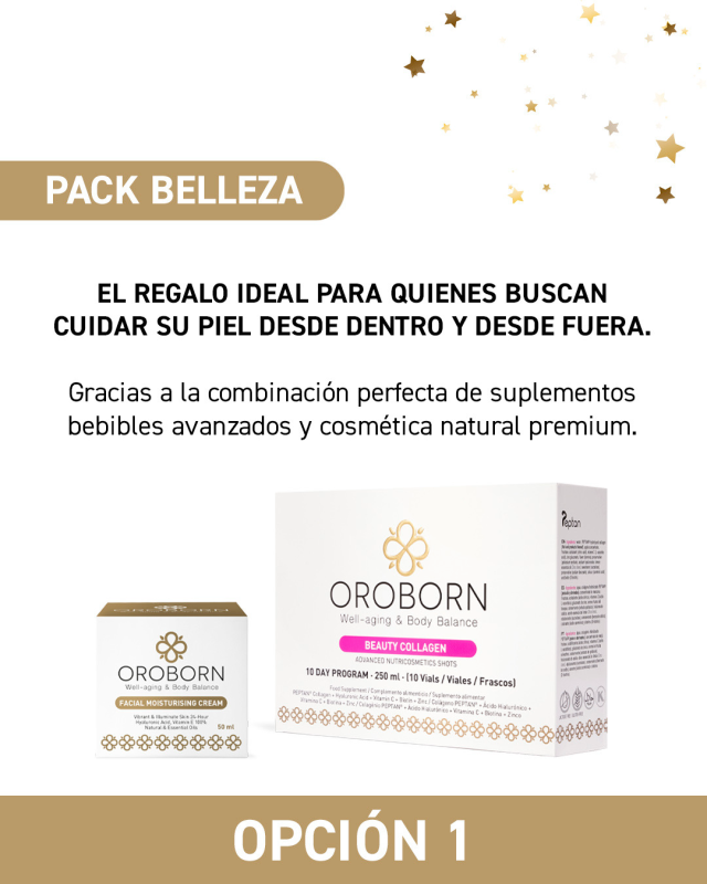 Gama OROBORN: Beauty Collagen y crema facial hidratante, formuladas y fabricadas en España