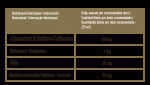 Tabla nutricional de OROBORN Sleep Well Water con L-triptófano, melatonina, GABA y pasiflora