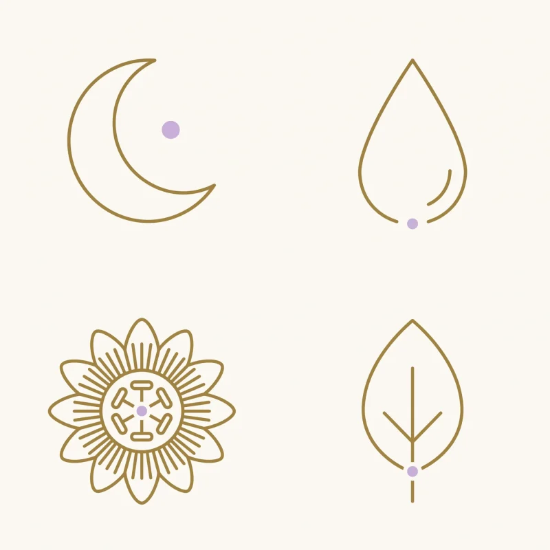 Iconos de los activos de OROBORN Sleep Well Water